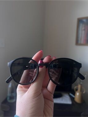Suncloud Polarized Black Sunglasses Round Frame